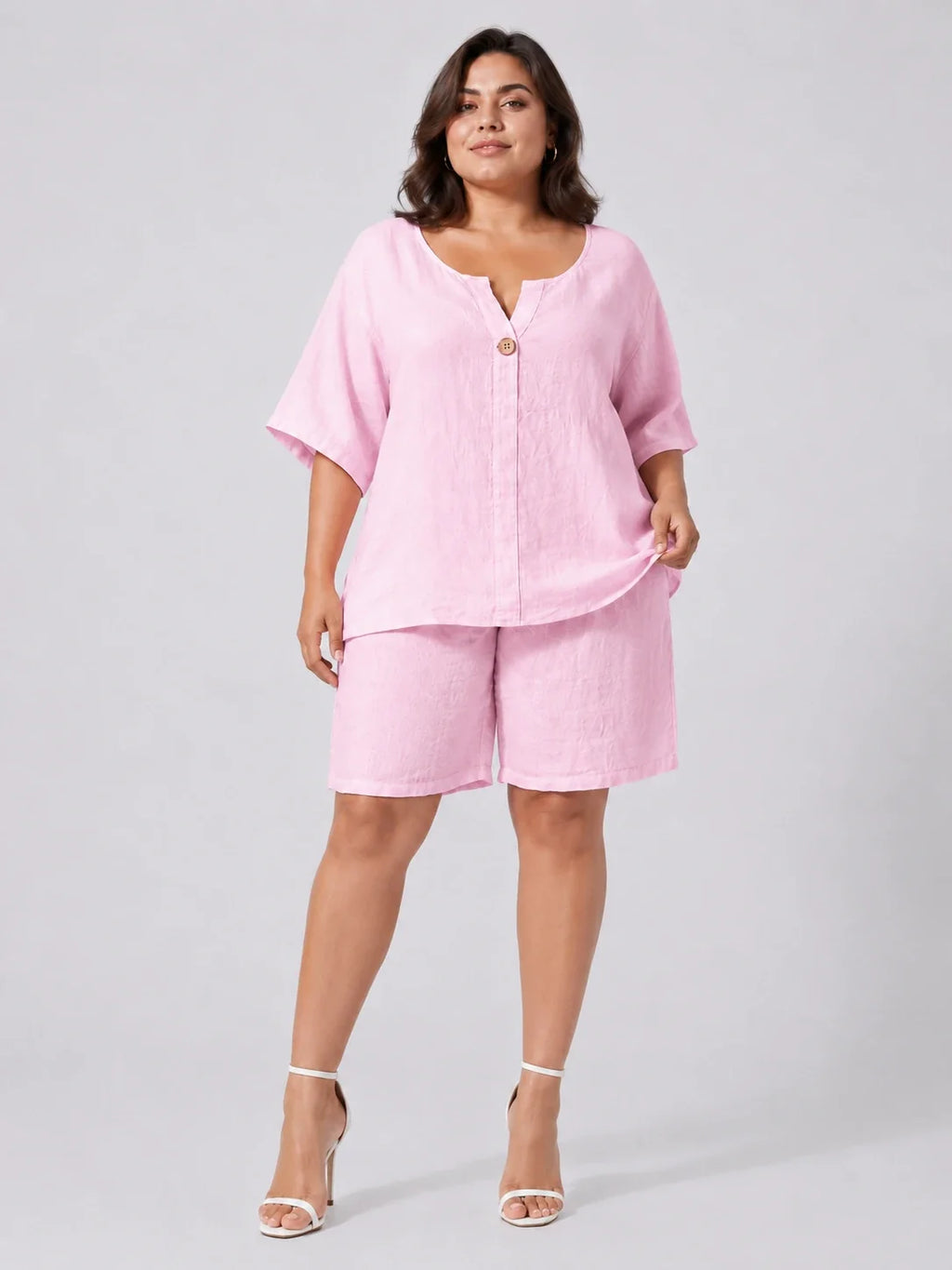 Linen-Look Short Set WHD0606425