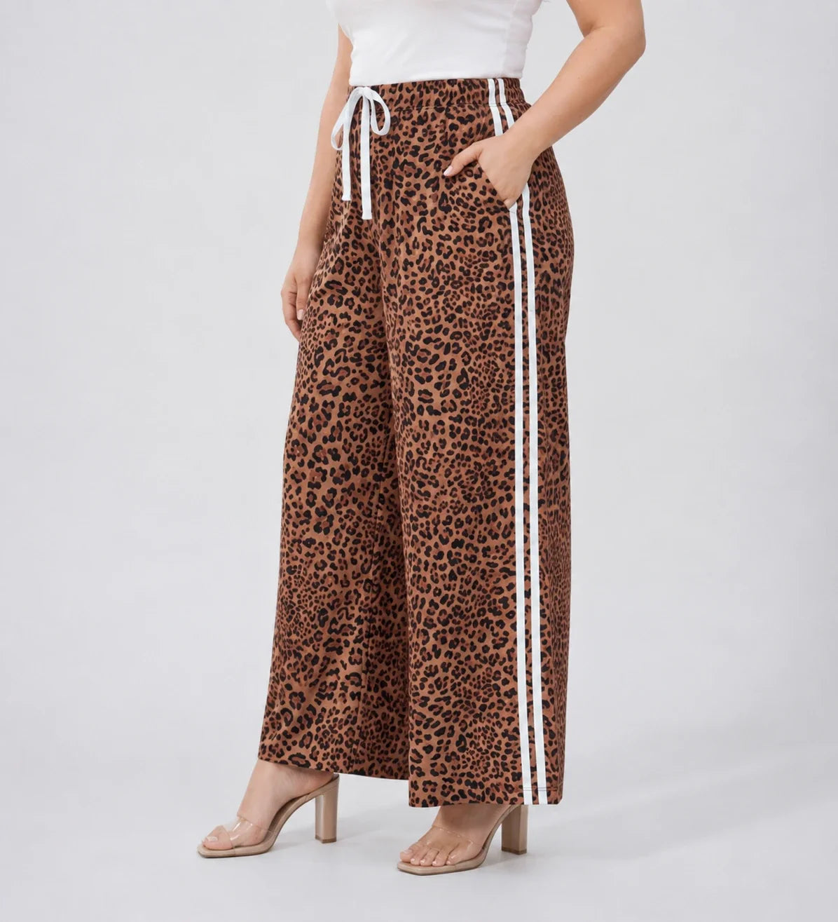 Leopard Wide Leg Pants WHD0606427