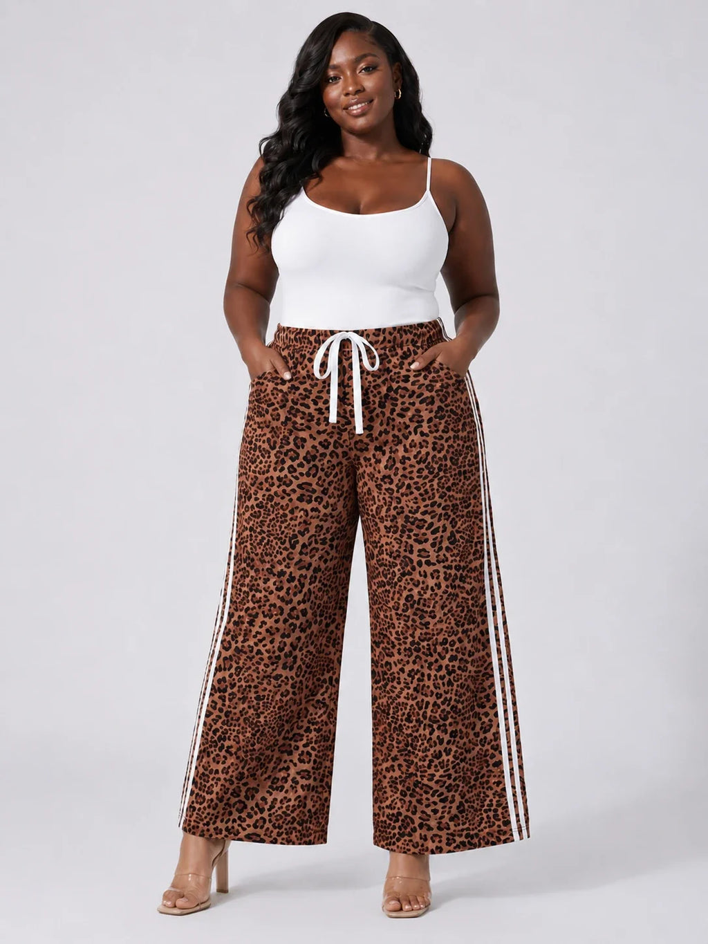Leopard Wide Leg Pants WHD0606427