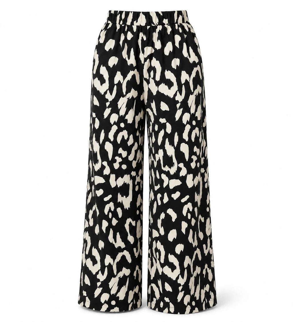 Abstract Print Wide Leg Pants WHD0606429