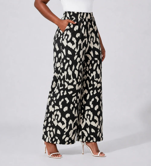 Abstract Print Wide Leg Pants WHD0606429