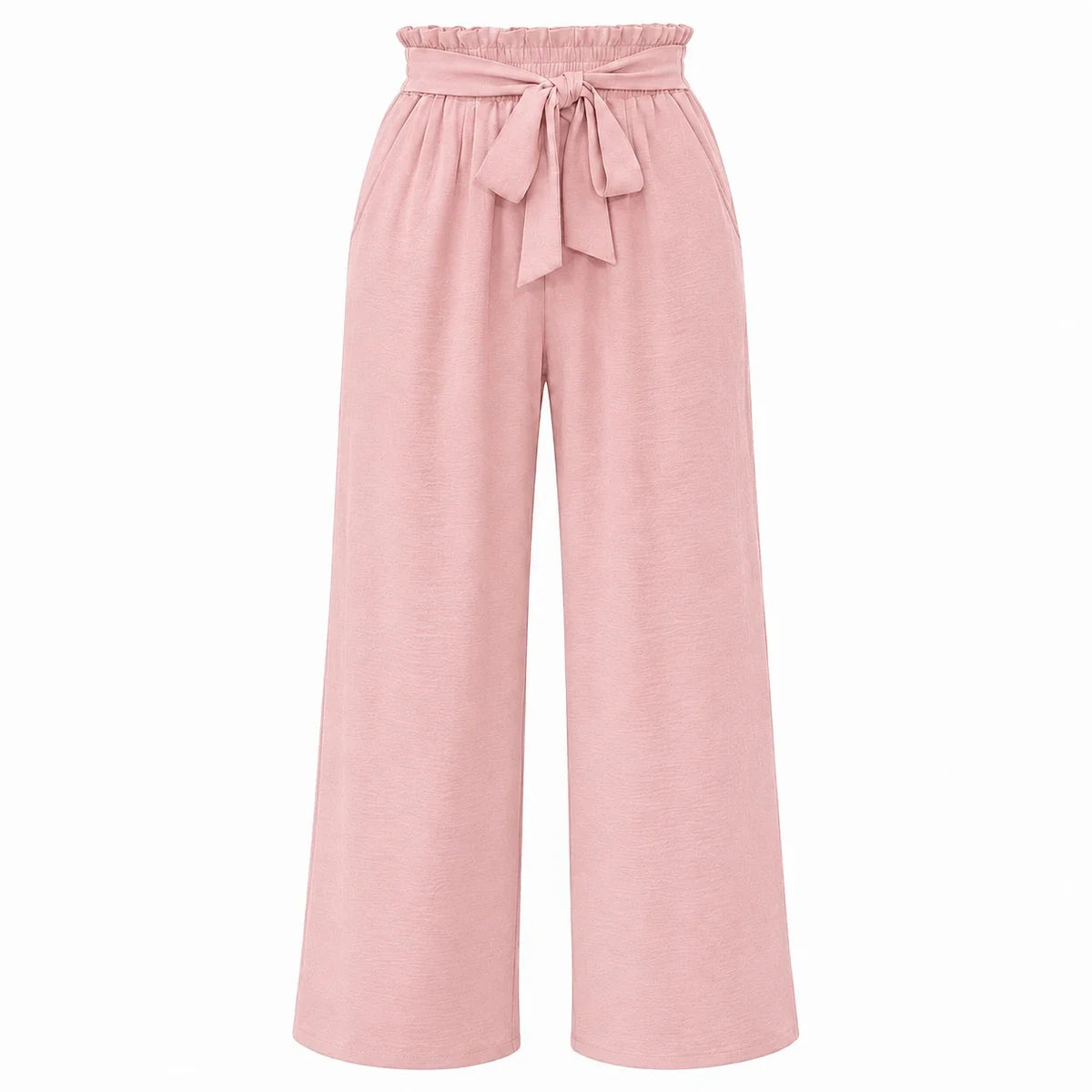 Tie Waist Wide Leg Pants WHD0606430