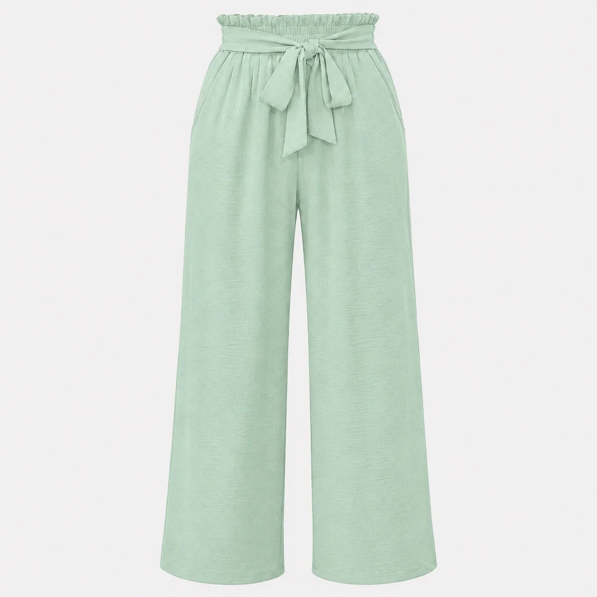 Tie Waist Wide Leg Pants WHD0606430