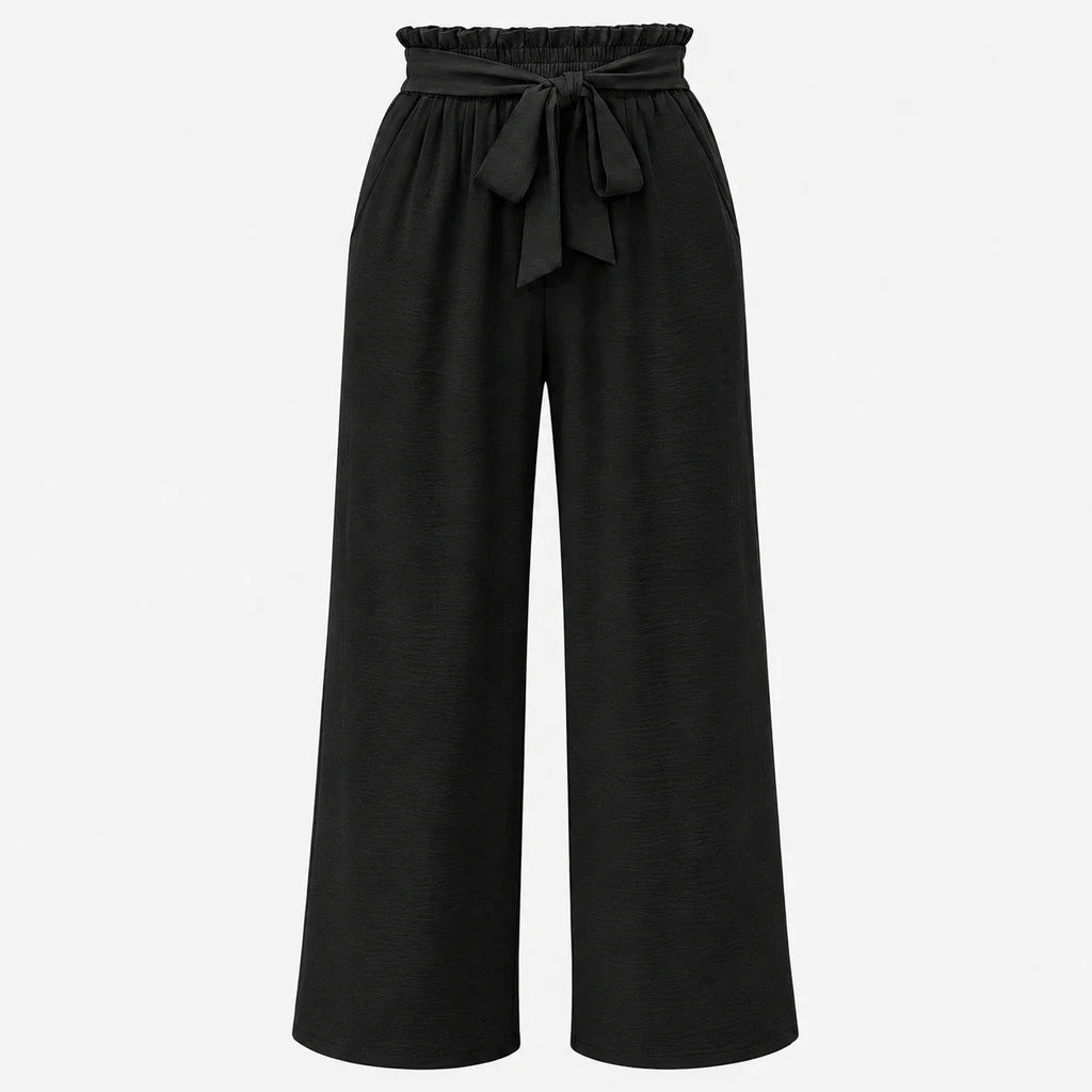 Tie Waist Wide Leg Pants WHD0606430