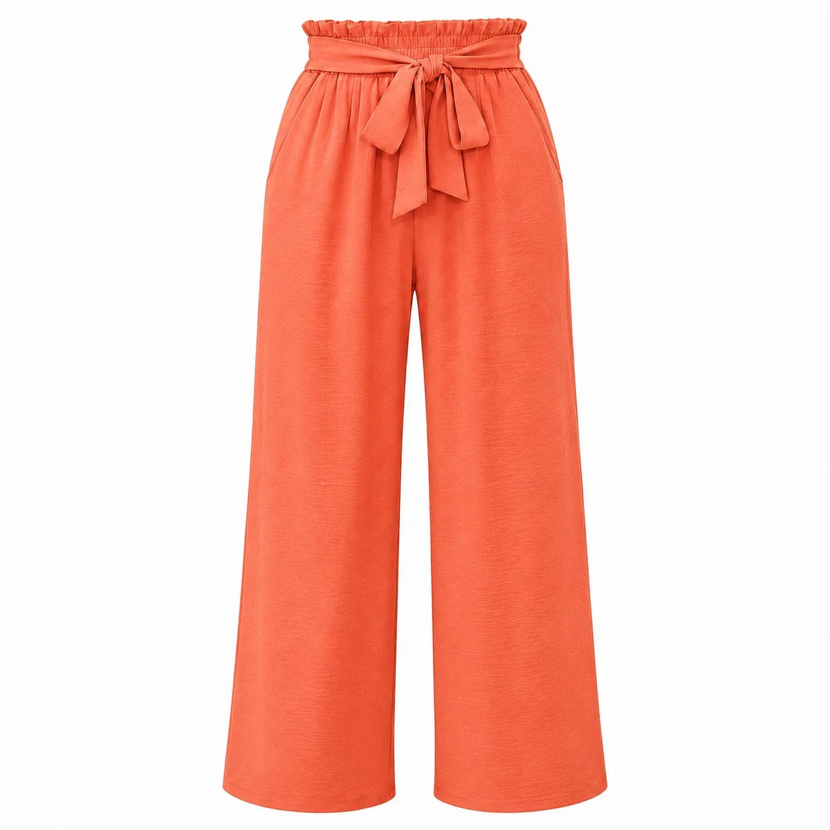 Tie Waist Wide Leg Pants WHD0606430