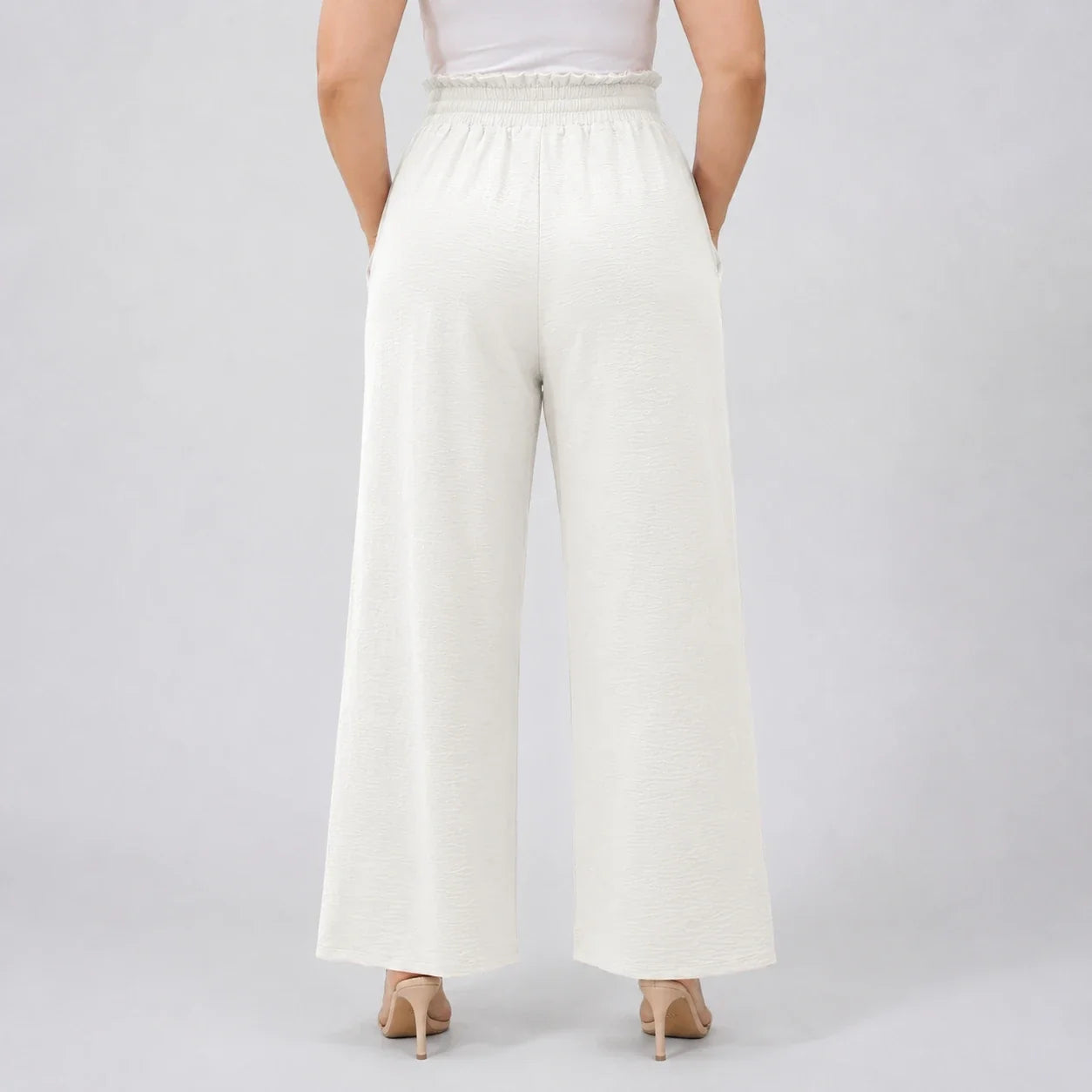 Tie Waist Wide Leg Pants WHD0606430