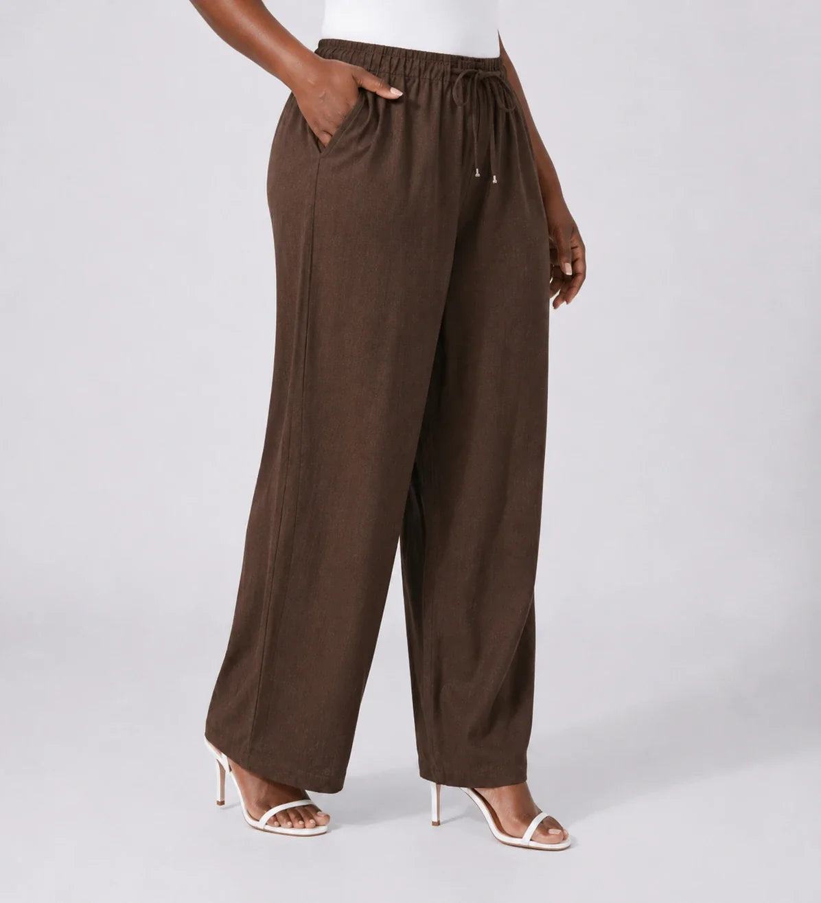 Drawstring Wide Leg Pants WHD0606431