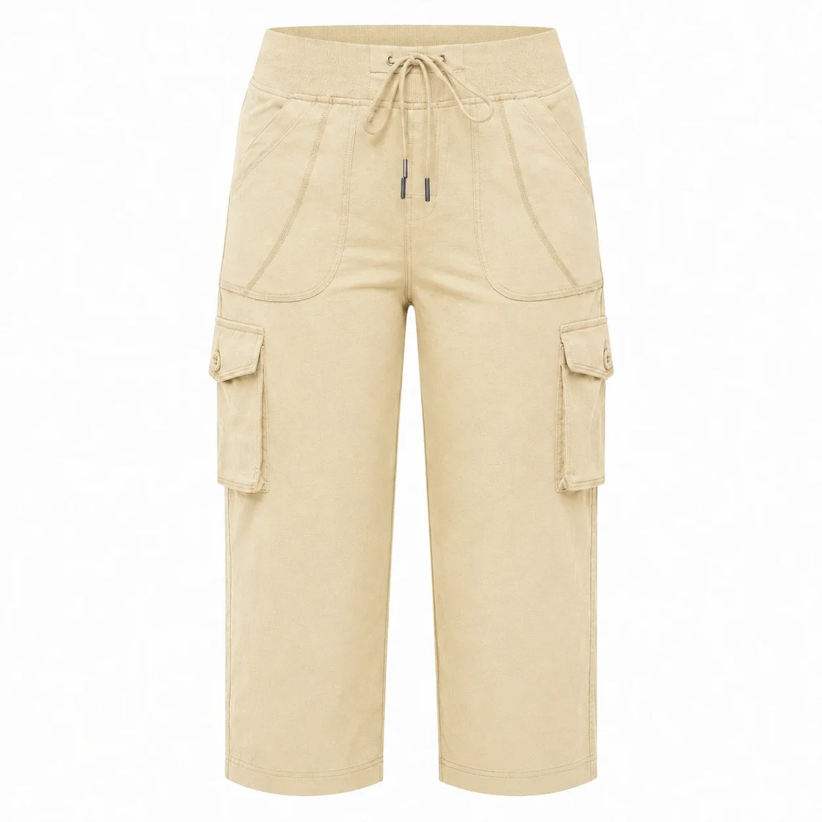 Cargo Drawstring Capri Pants WHD0606432