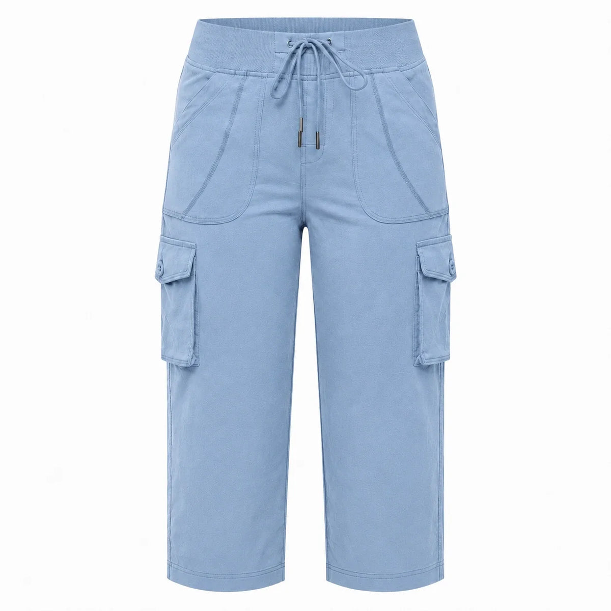 Cargo Drawstring Capri Pants WHD0606432