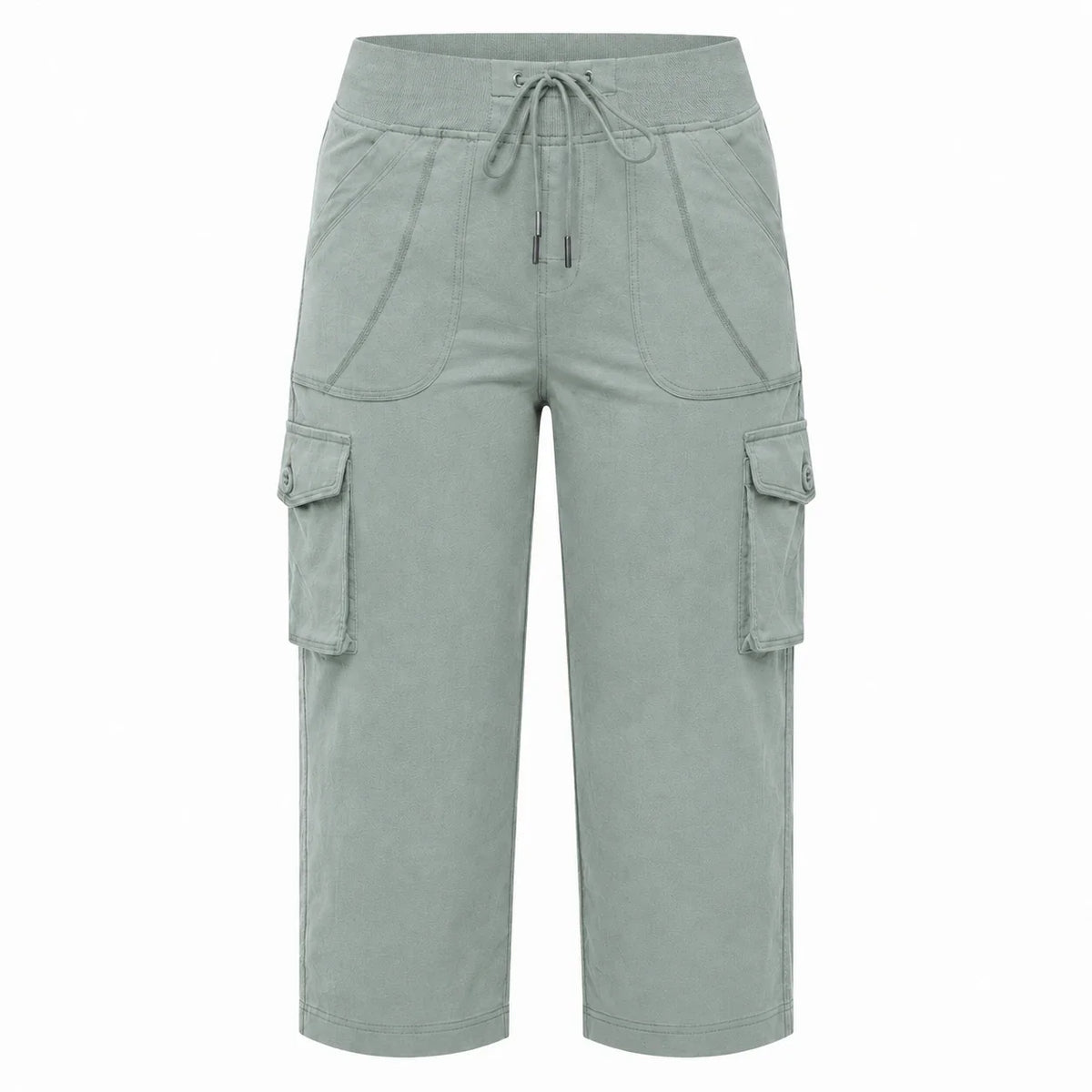 Cargo Drawstring Capri Pants WHD0606432