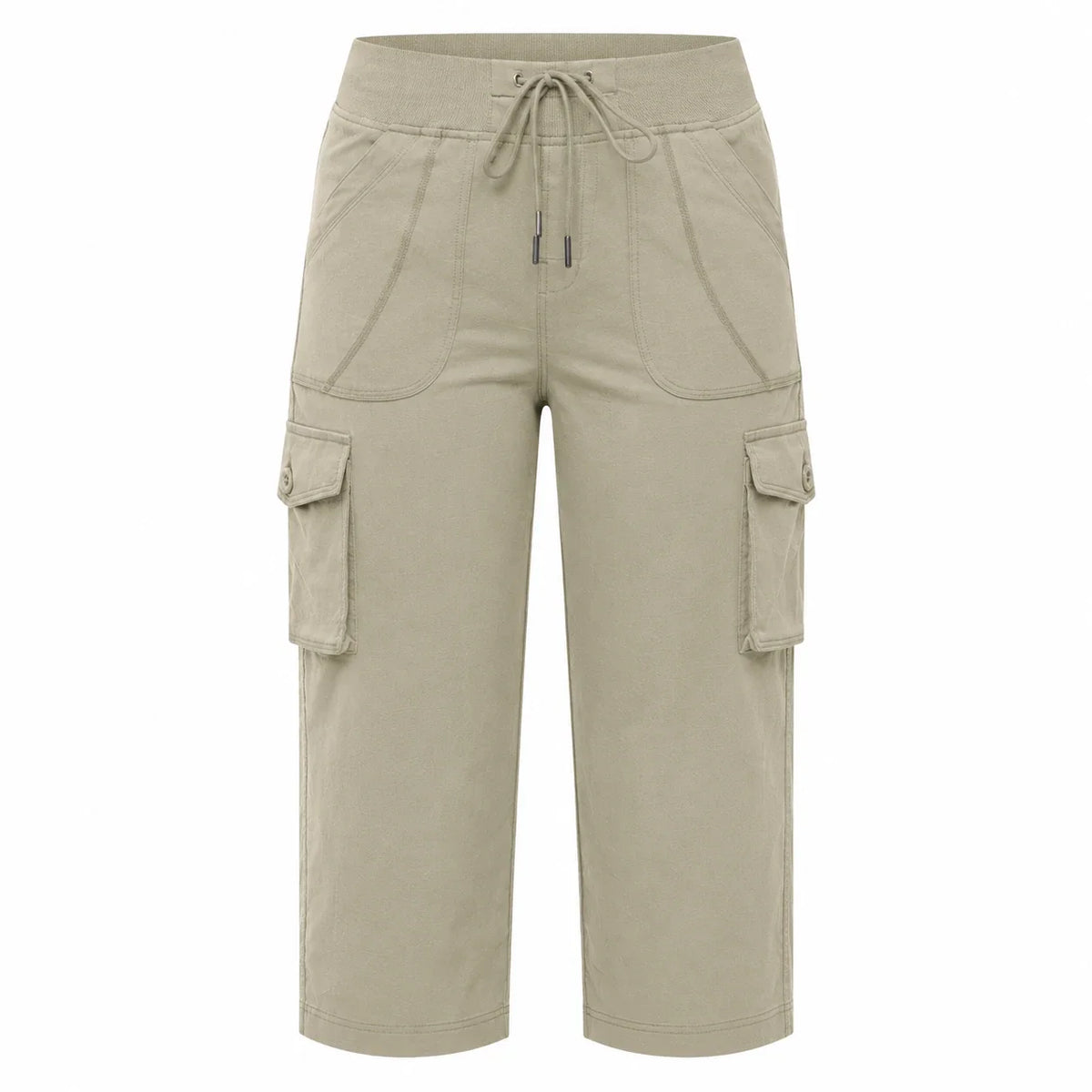 Cargo Drawstring Capri Pants WHD0606432