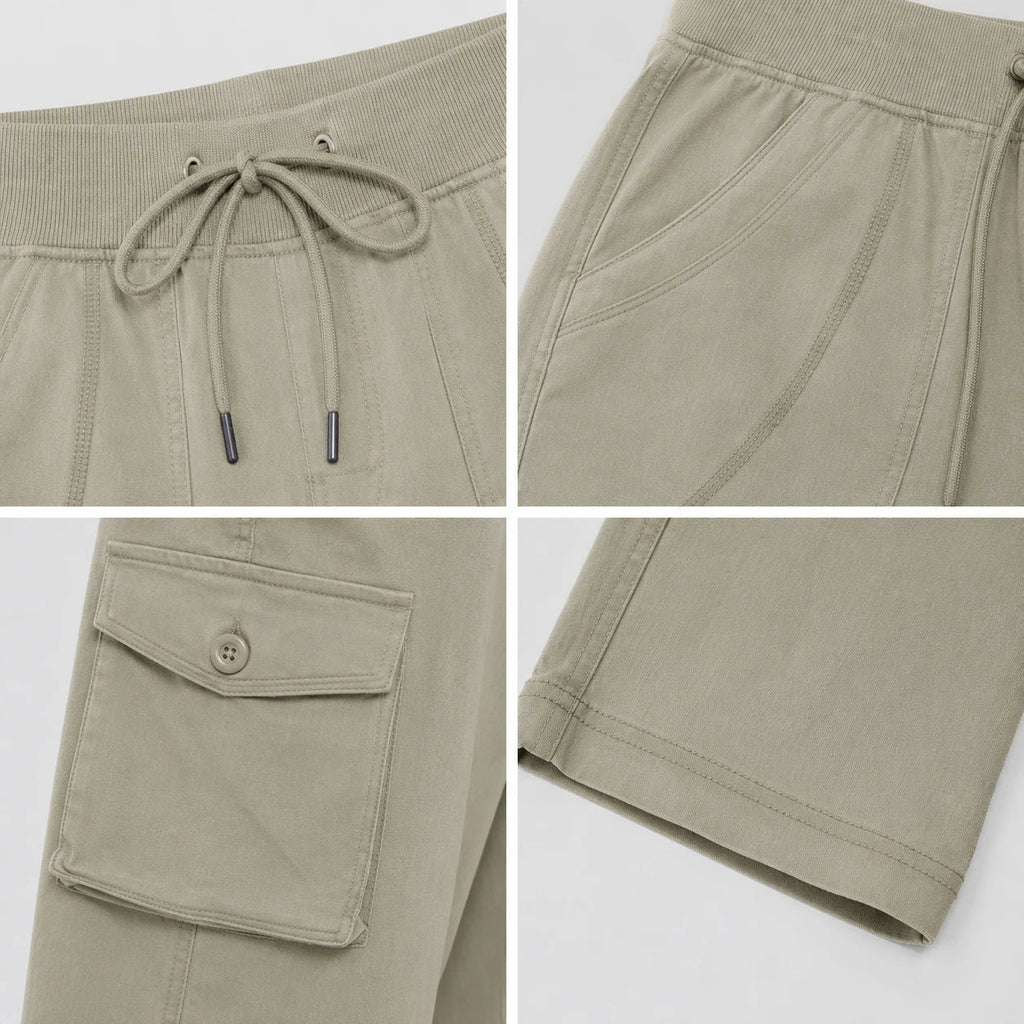 Cargo Drawstring Capri Pants WHD0606432