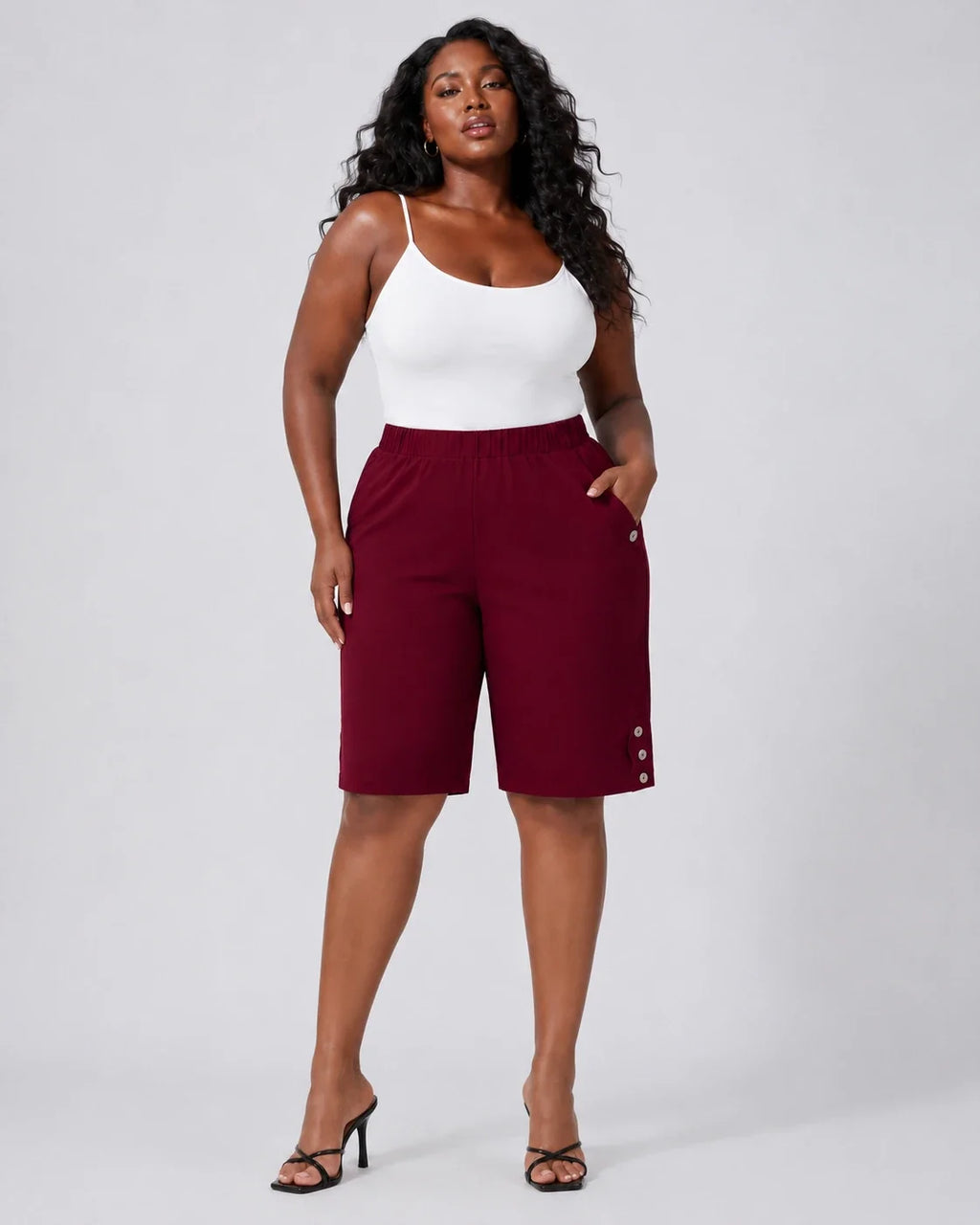 Button Detail Bermuda Shorts WHD0606433