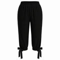 Tie Hem Capri Pants WHD0606434