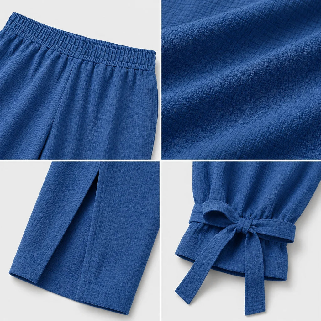 Tie Hem Capri Pants WHD0606434