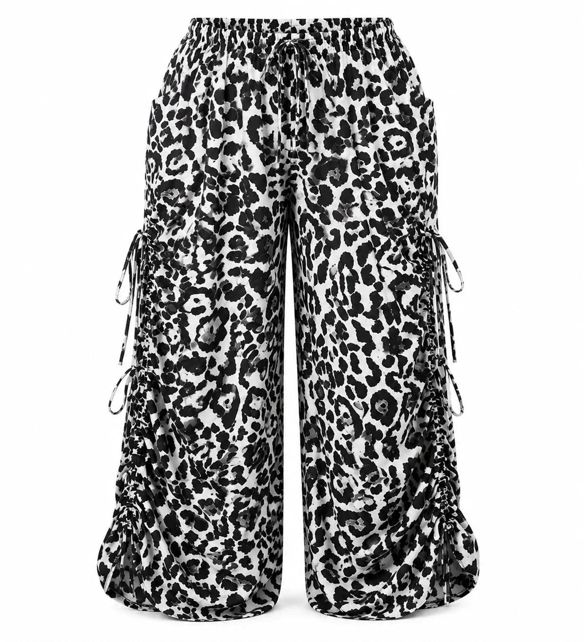 Leopard Print Wide Leg Pants WHD0606436