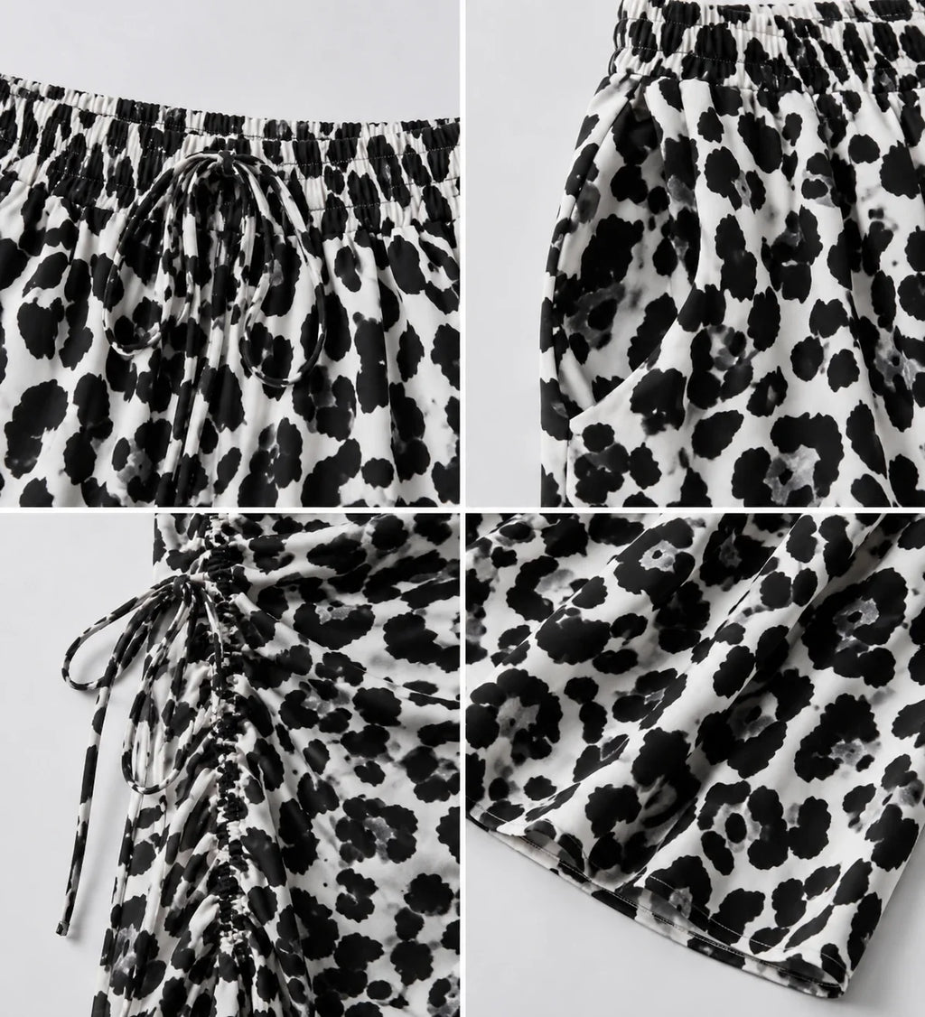 Leopard Print Wide Leg Pants WHD0606436