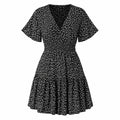 Printed V-Neck Mini Dress WHD0606437