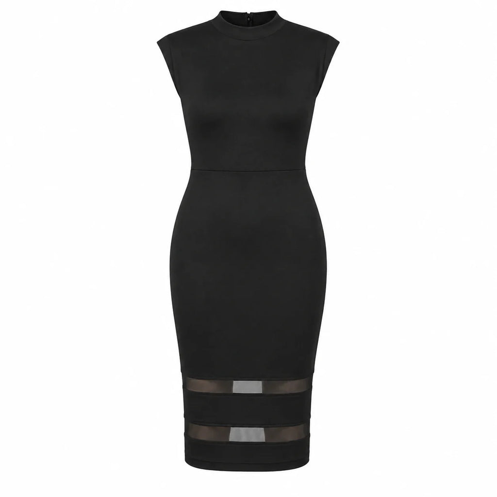 Mesh Hem Bodycon Dress WHD0606438