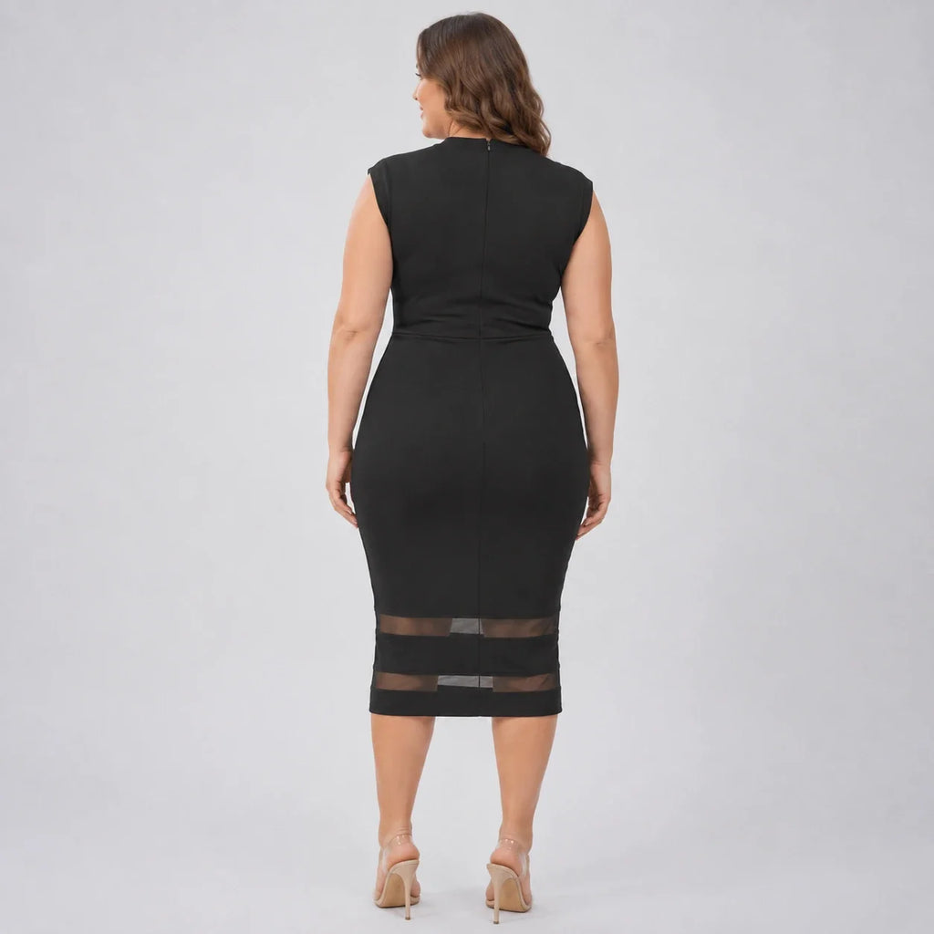 Mesh Hem Bodycon Dress WHD0606438