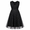 Glitter Mesh Midi Dress WHD0606440