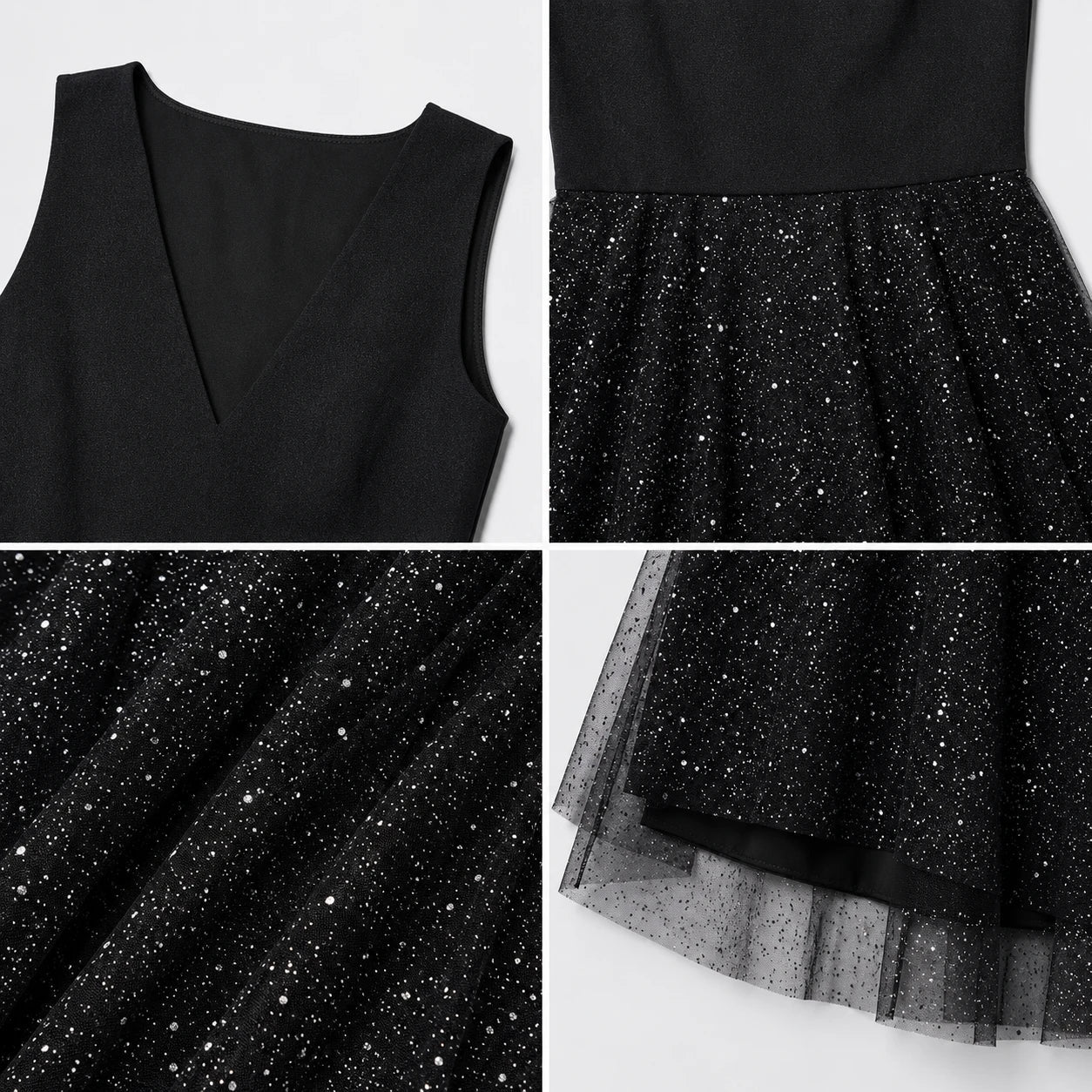 Glitter Mesh Midi Dress WHD0606440