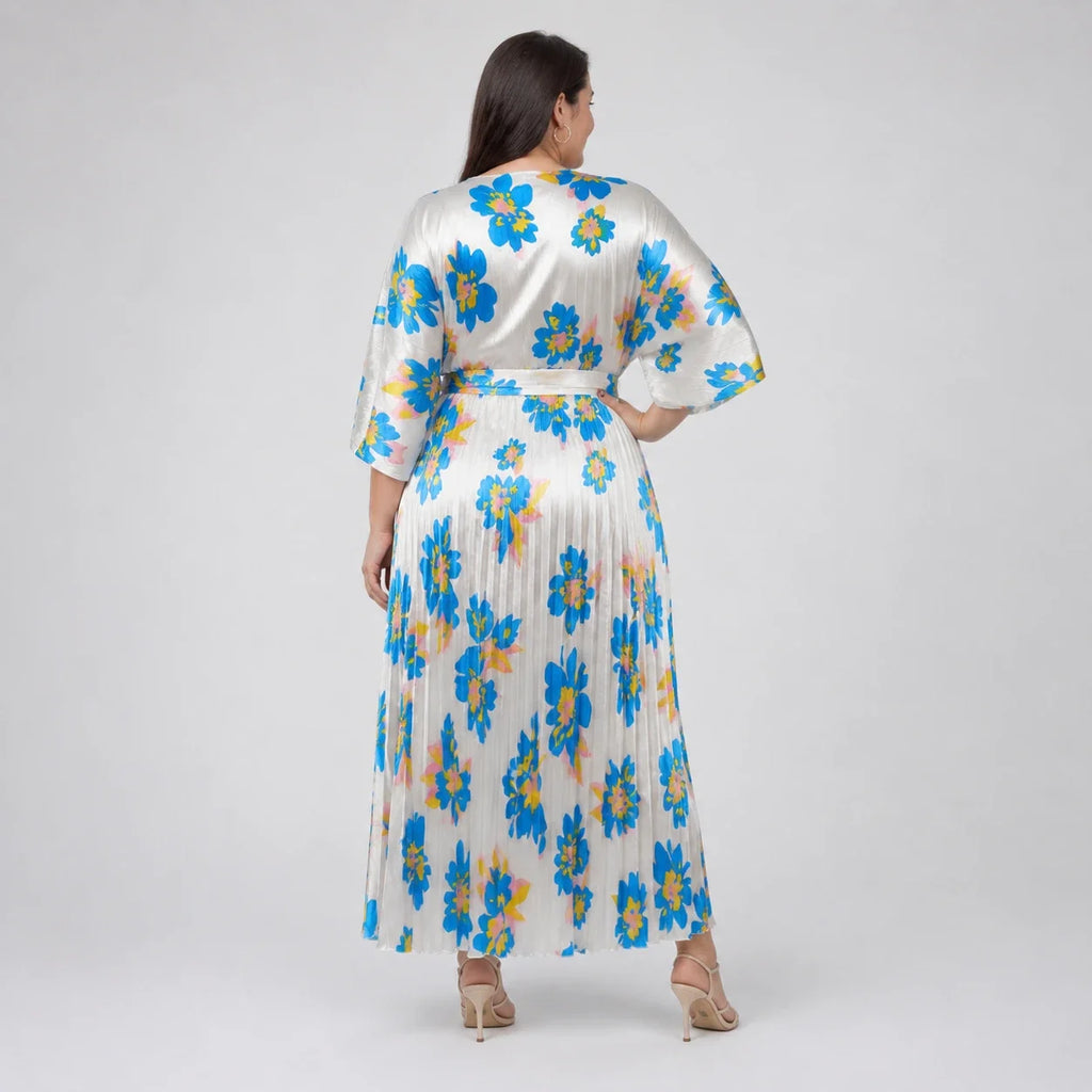 Floral Pleated Maxi Dress WHD0606441
