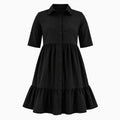Tiered Button Shirt Dress WHD0606442