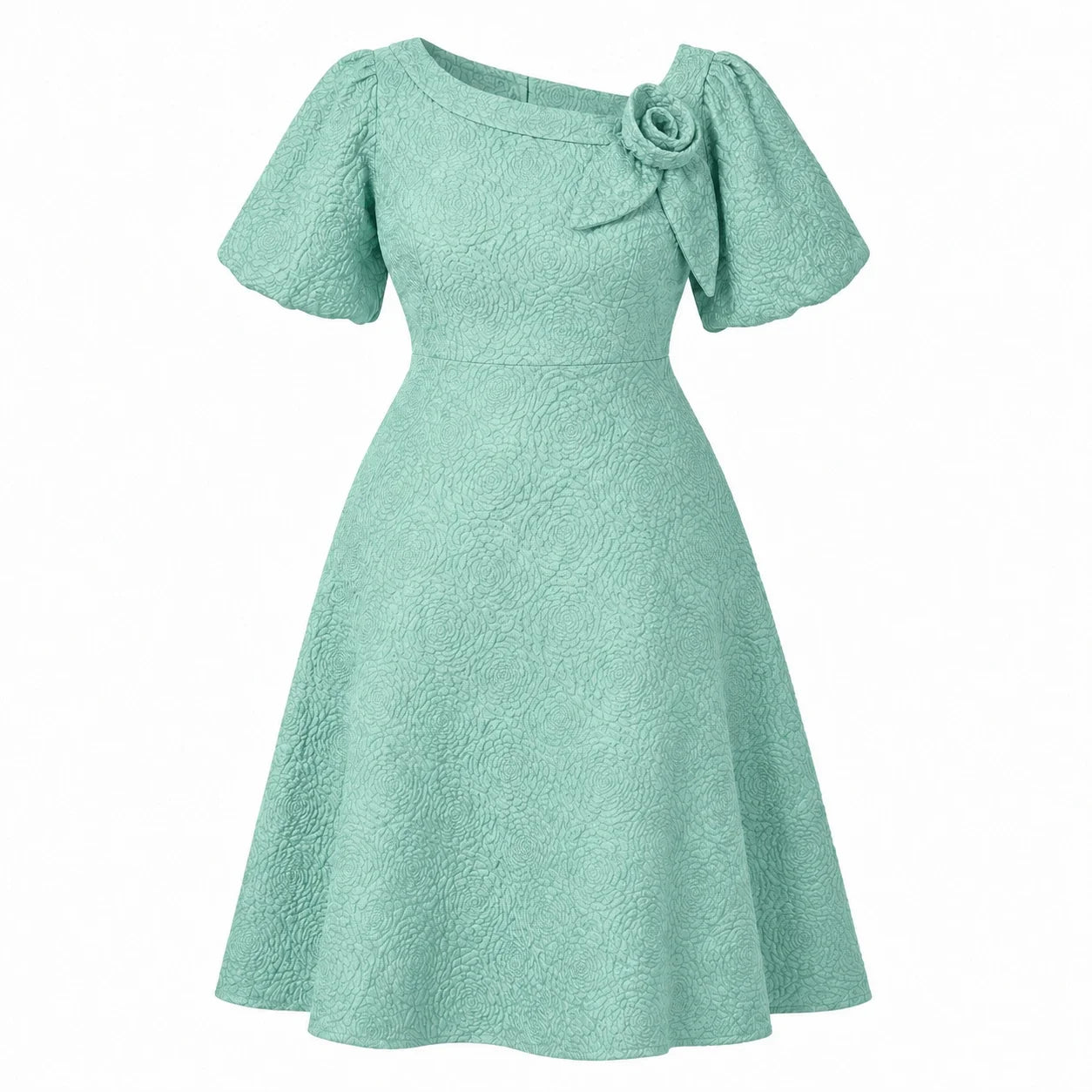 Emerald Jacquard Midi Dress WHD0606443