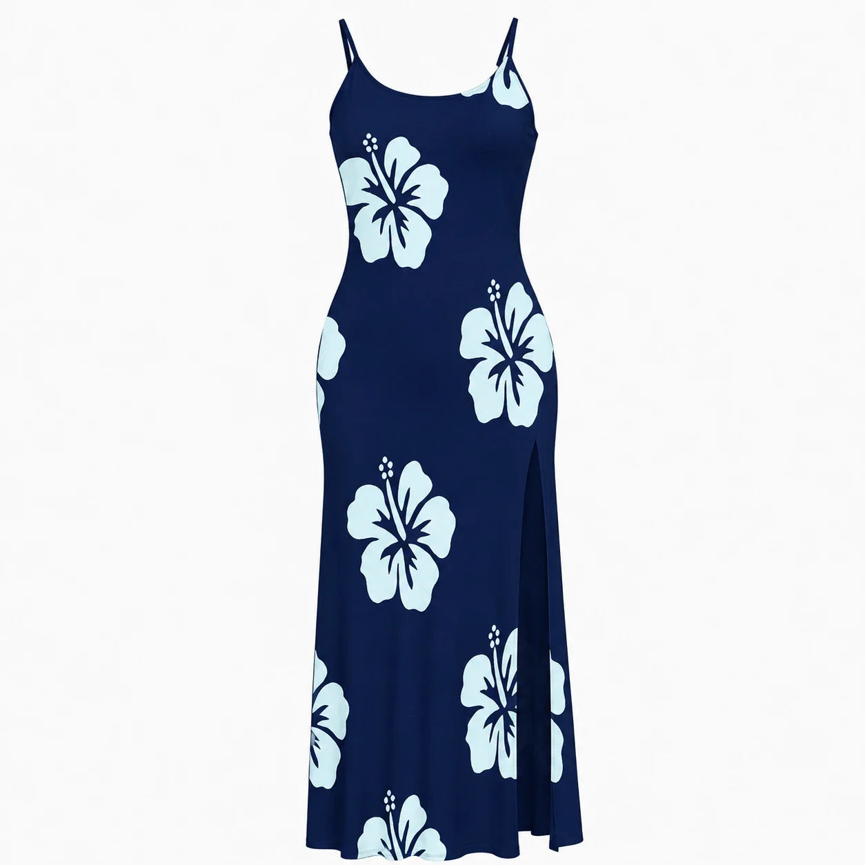 Hibiscus Print Maxi Dress WHD0606445