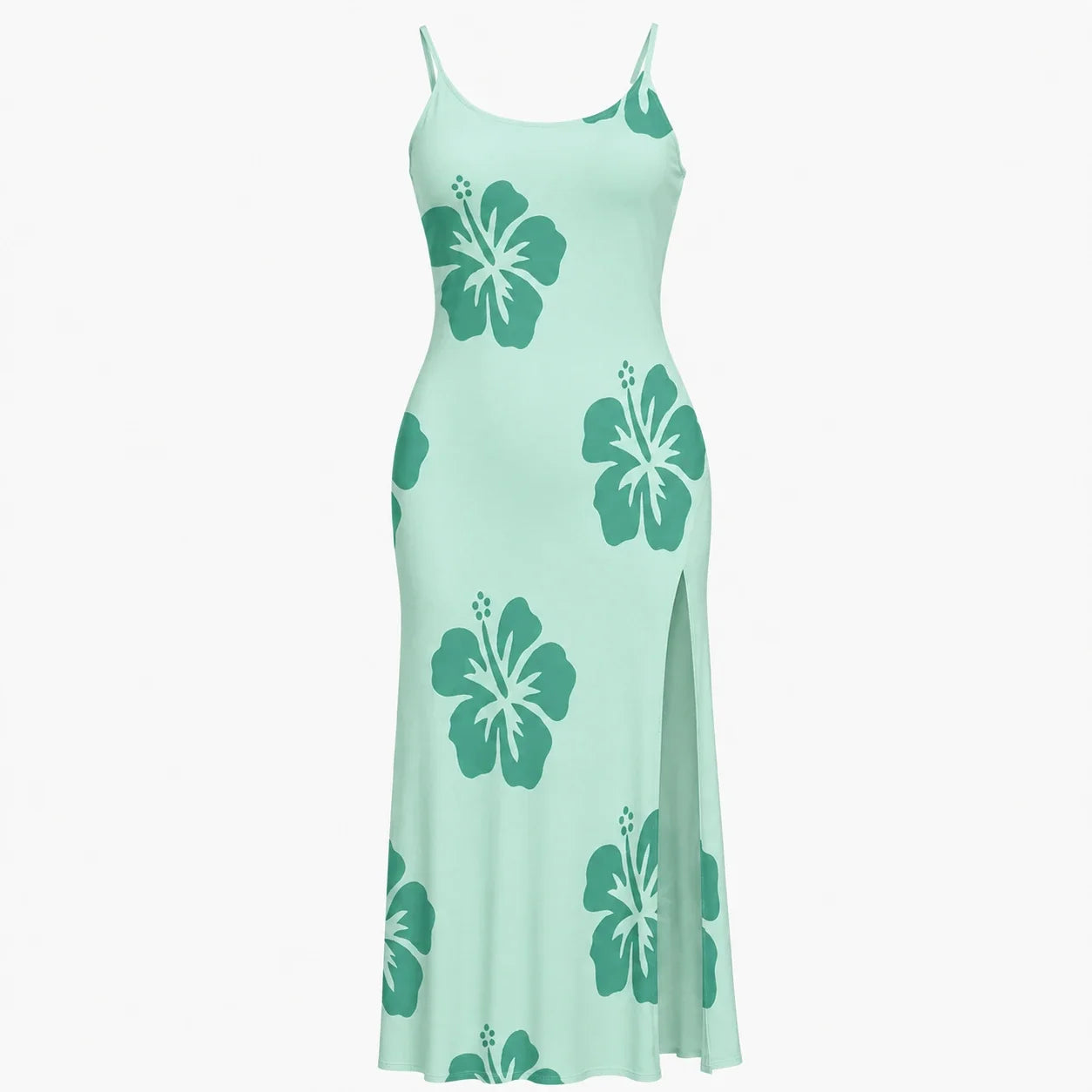 Hibiscus Print Maxi Dress WHD0606445
