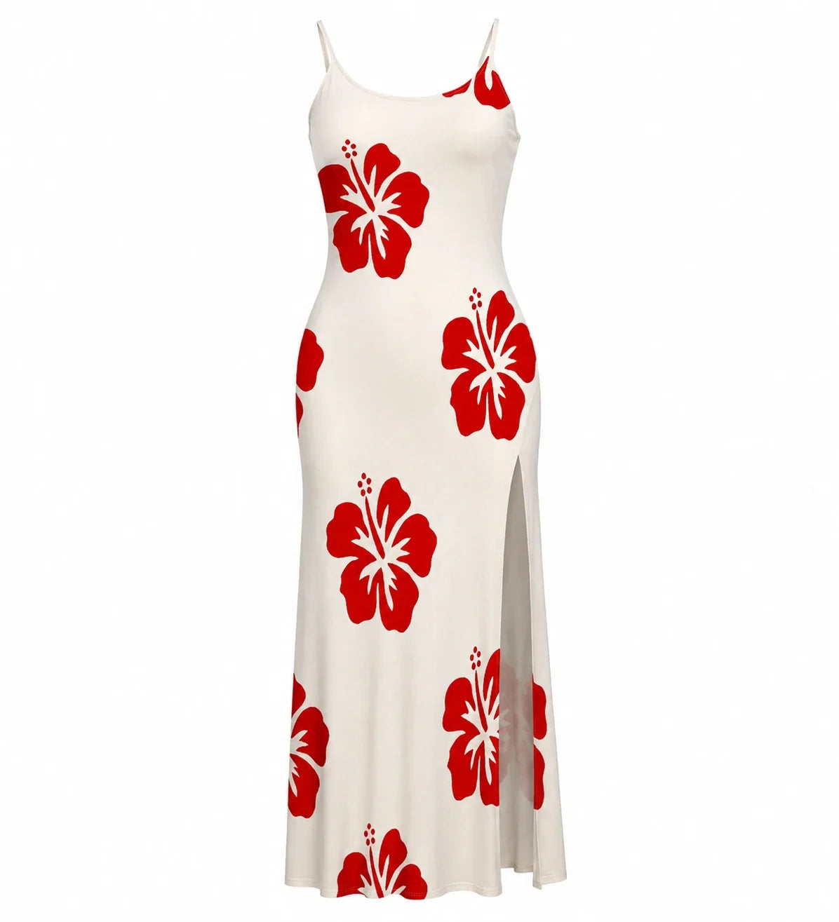 Hibiscus Print Maxi Dress WHD0606445