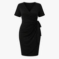 Tie-Waist Wrap Dress WHD0606446