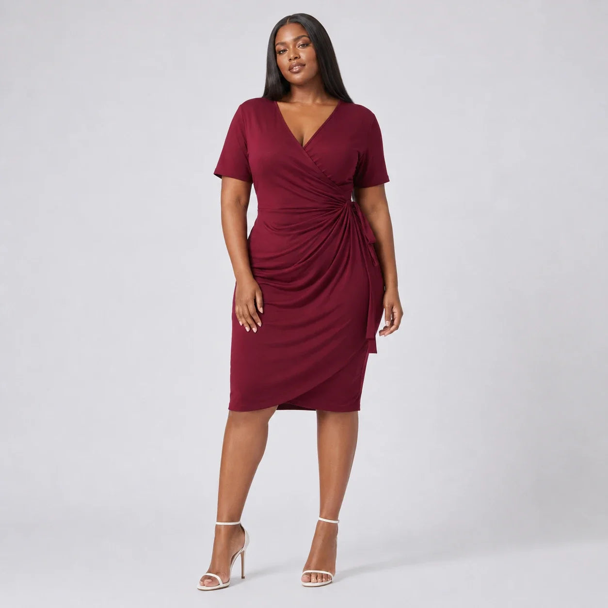 Tie-Waist Wrap Dress WHD0606446