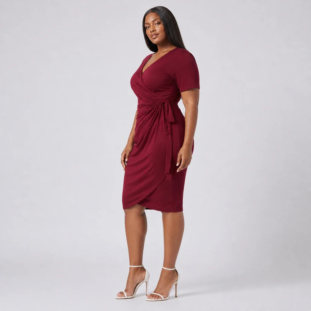 Tie-Waist Wrap Dress WHD0606446
