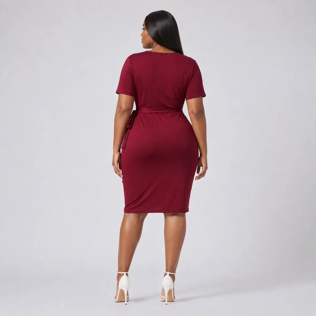 Tie-Waist Wrap Dress WHD0606446
