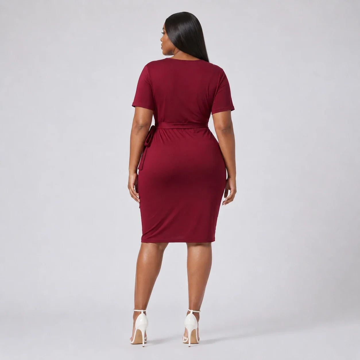 Tie-Waist Wrap Dress WHD0606446