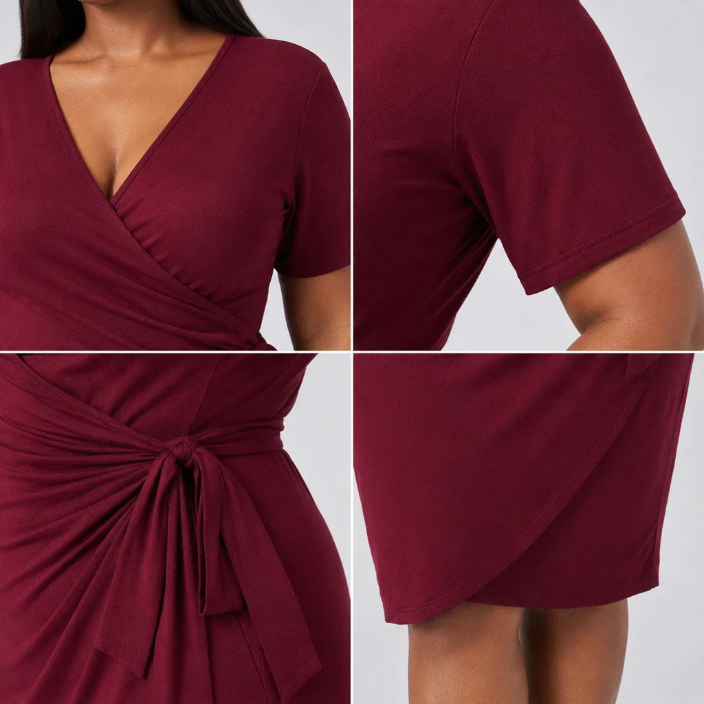 Tie-Waist Wrap Dress WHD0606446