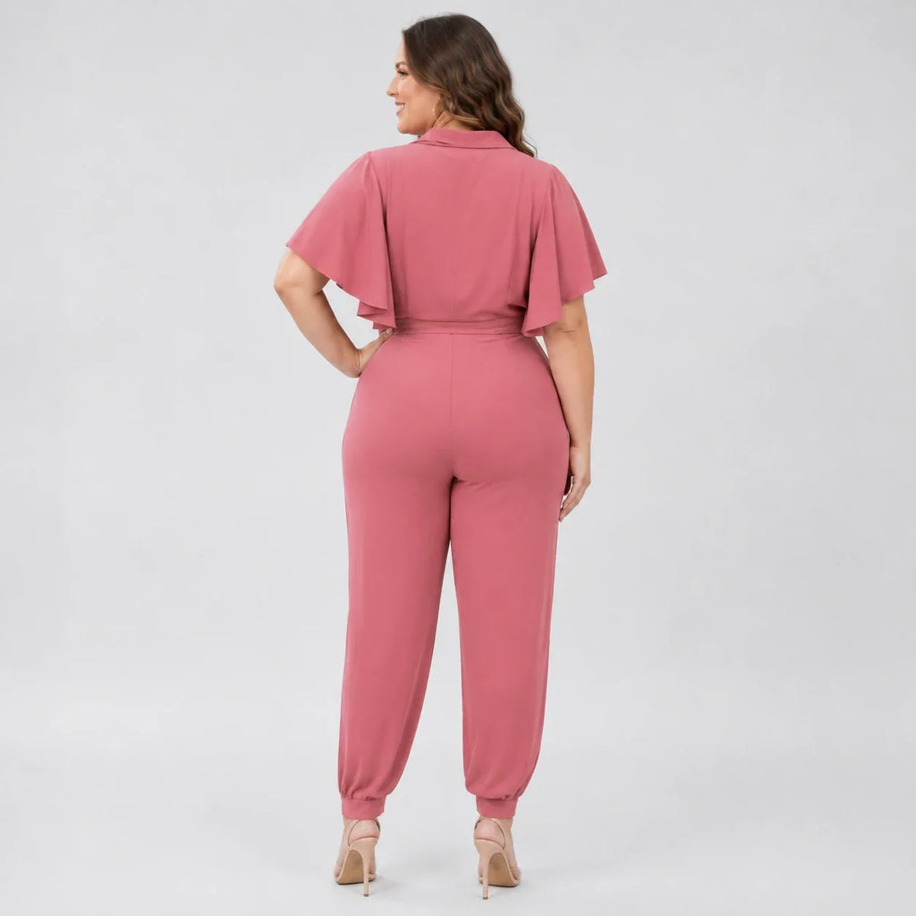 Tie Front Tapered Jumpsuit WHD0606447