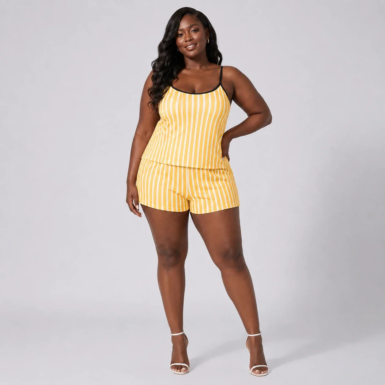 Striped Cami Shorts Set WHD0606449