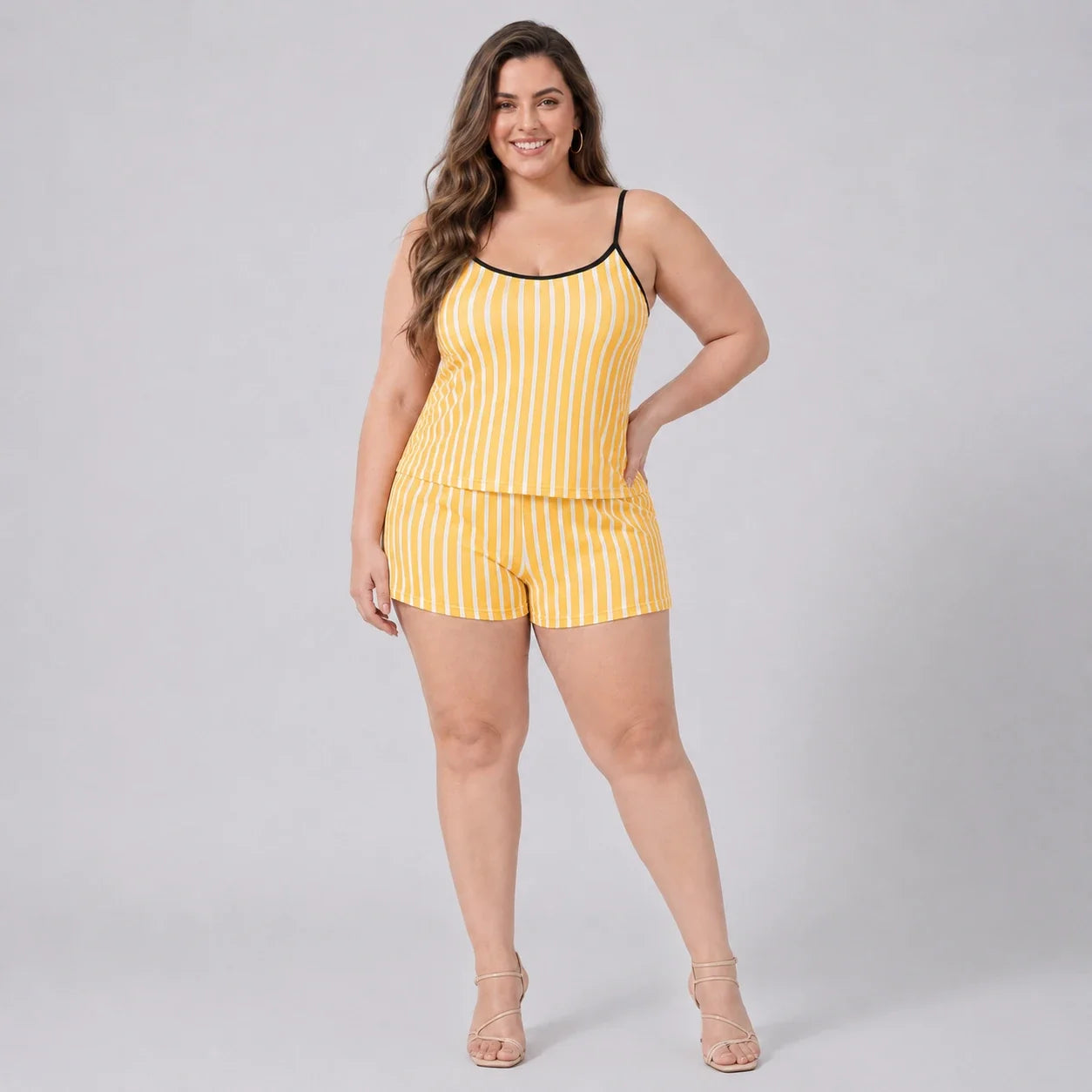 Striped Cami Shorts Set WHD0606449