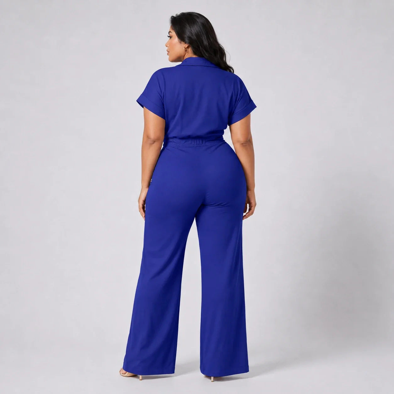 Twist Front Wide Leg Jumpsuit WHD0606453