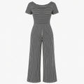 Striped Wide Leg Jumpsuit WHD0606454