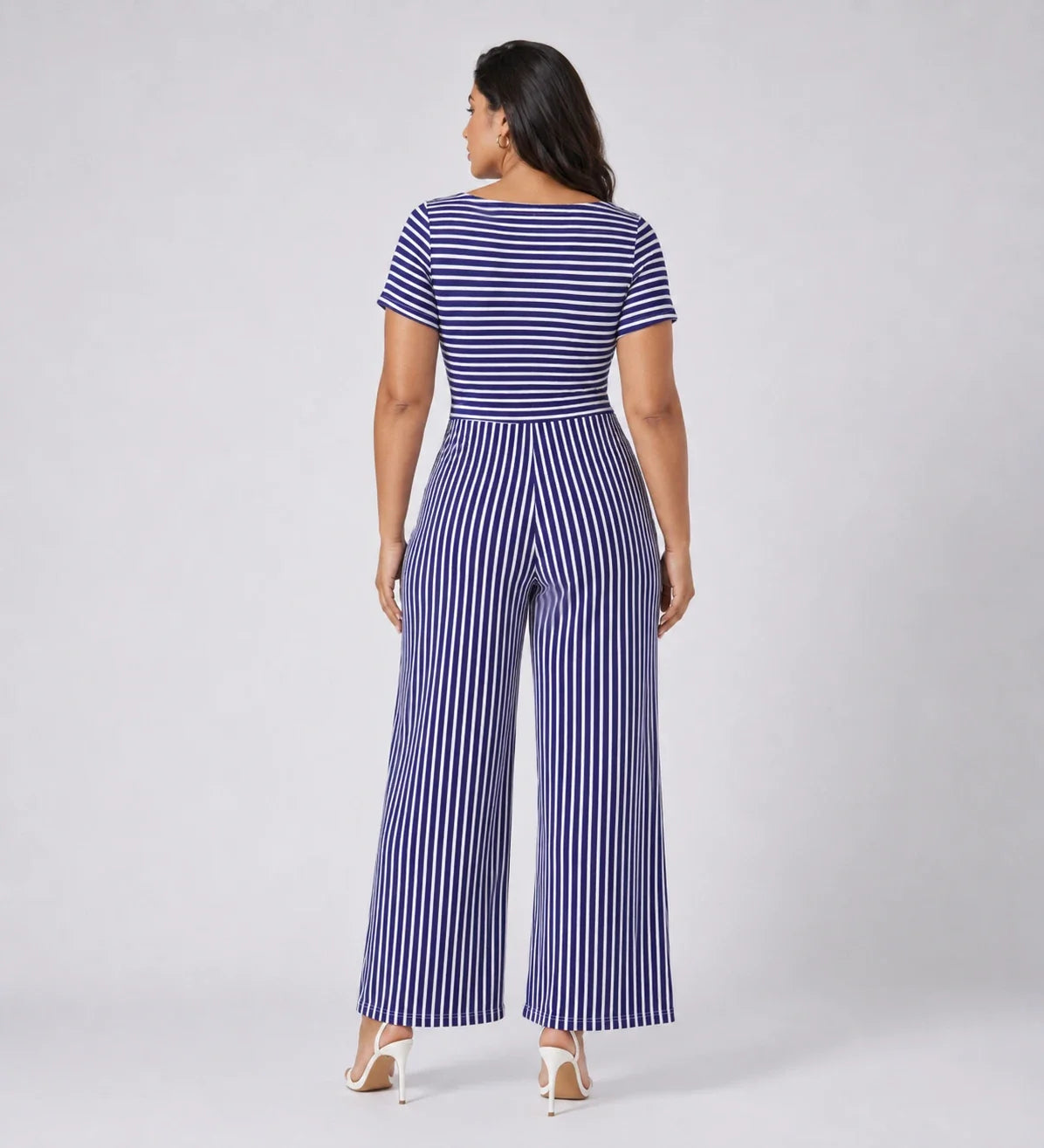 Striped Wide Leg Jumpsuit WHD0606454