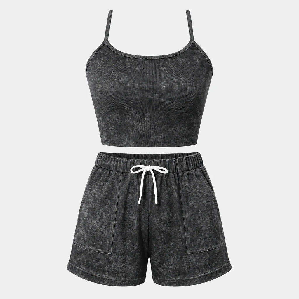 Pink Halter Shorts Set WHD0606455