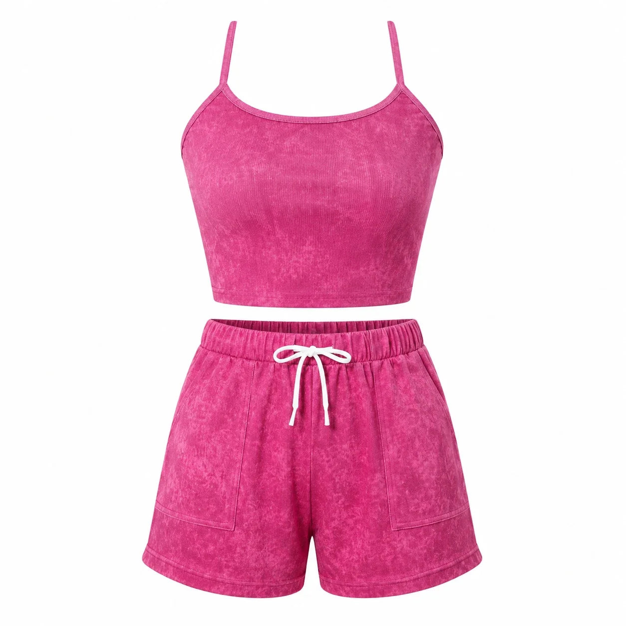 Pink Halter Shorts Set WHD0606455