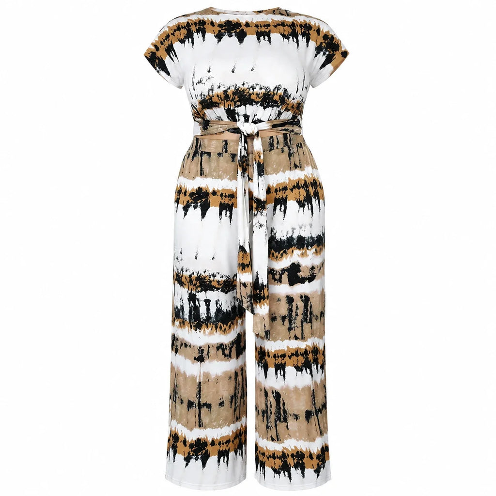 Tie-Dye Wide Leg Jumpsuit WHD0606456