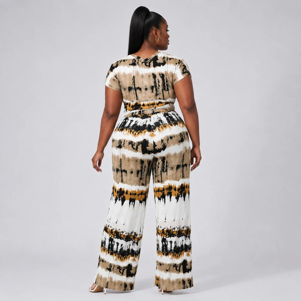 Tie-Dye Wide Leg Jumpsuit WHD0606456