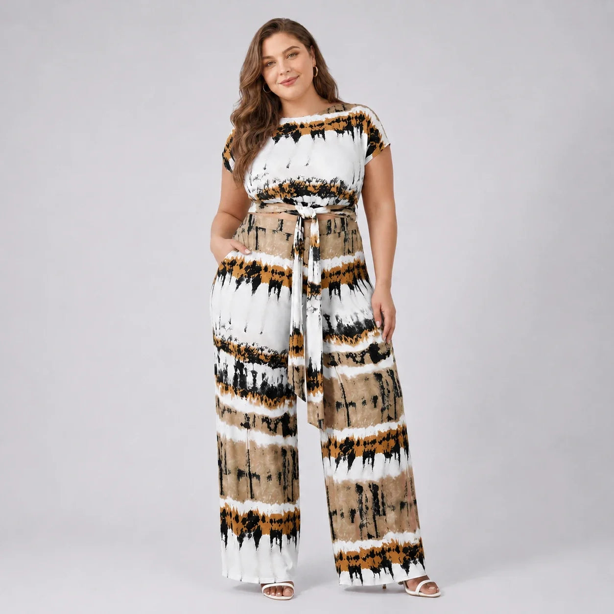Tie-Dye Wide Leg Jumpsuit WHD0606456