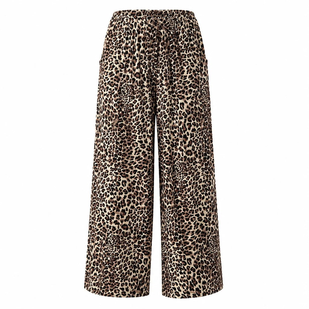 Leopard Wide Leg Pants WHD0606458